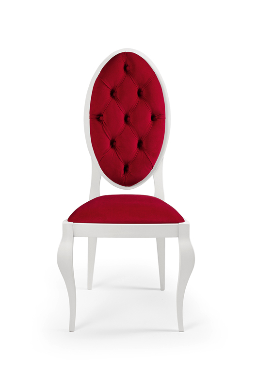 Silla tapizada respaldo capitoné - Villalba Interiorismo