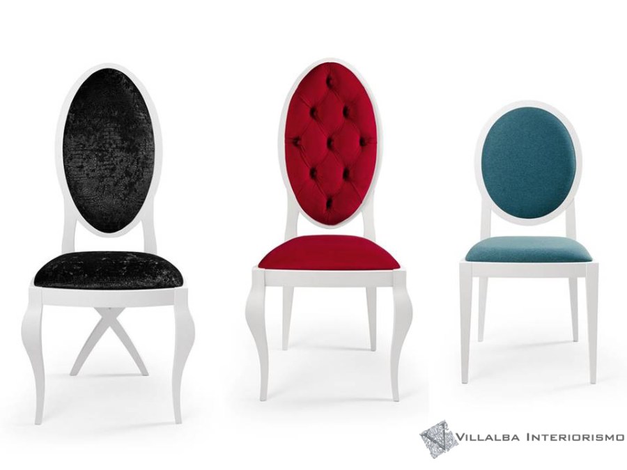 Sillas con respaldo tapizado - Villalba Interiorismo