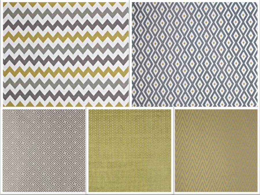Telas con dibujos geométricos - Villalba Interiorismo