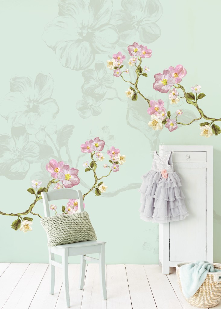 Mural con flores de Eijffinger - Villalba Interiorismo