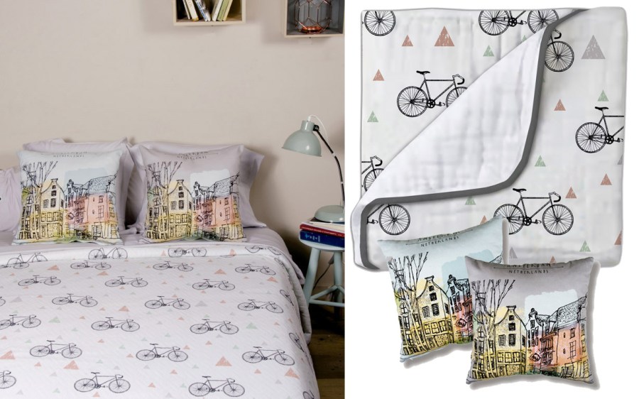 Colcha bouti bicicletas - Villalba Interiorismo