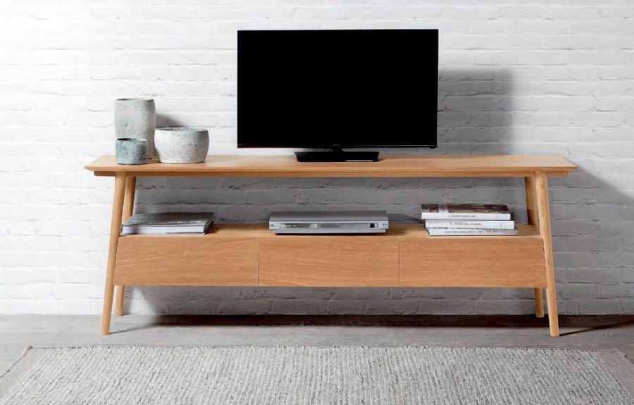 Mueble TV madera teca - Villalba Interiorismo