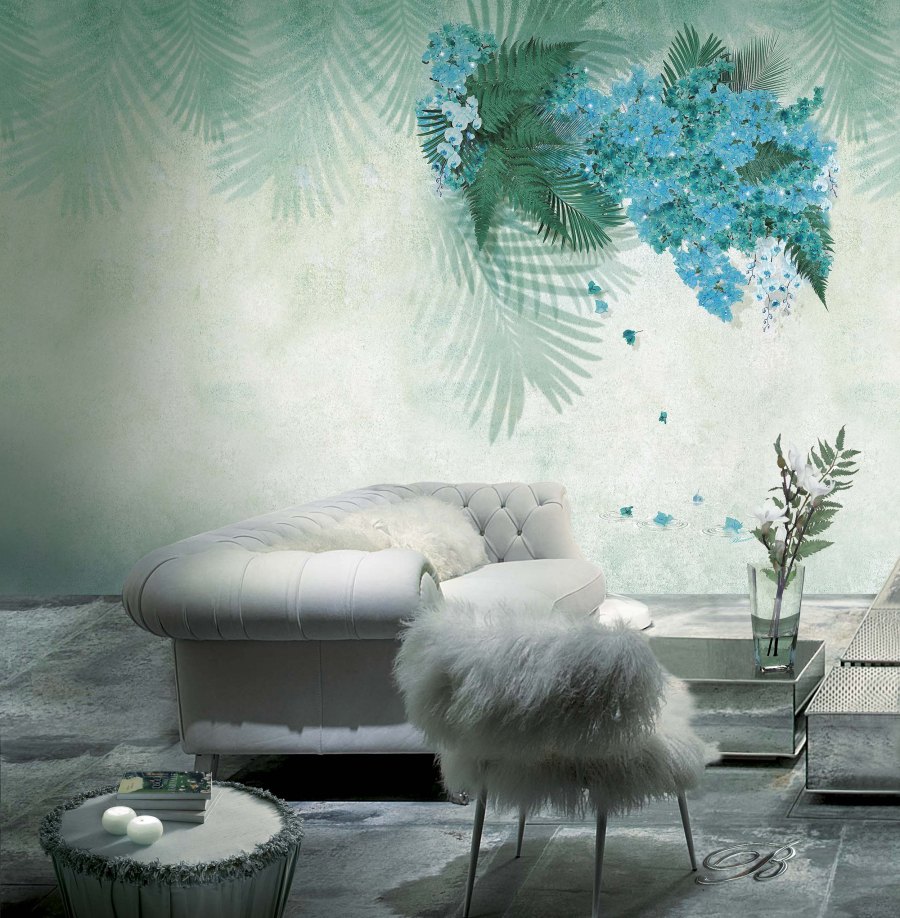 Mural flores BOUGANVILLE de Blumarine - Villalba Interiorismo