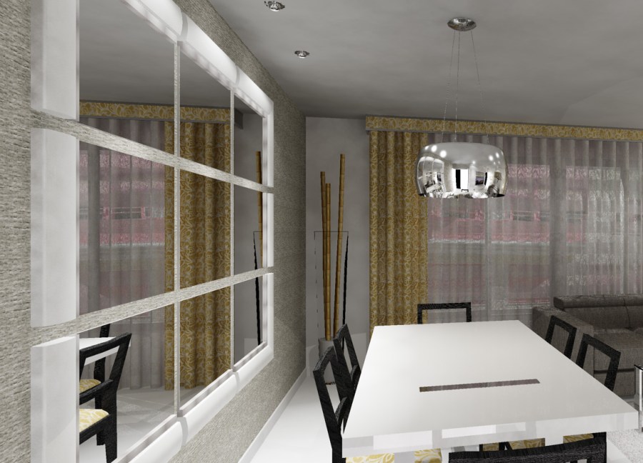 Espejo a medida en infografía de un salón - Villalba Interiorismo (1)