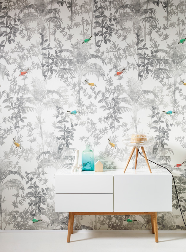 Panel pintado con pájaros de Khrôma de Coordonné - Villalba Interiorismo